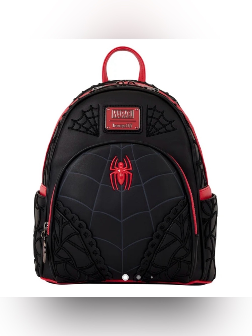 Marvel Black and Red Spider Emblem Mini Backpack